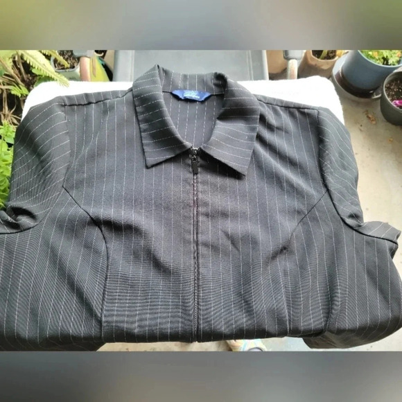 Penningtons Two Piece Pinstripe Pants and Short Sleeve Top Suit size  26 - Picture 11 of 16